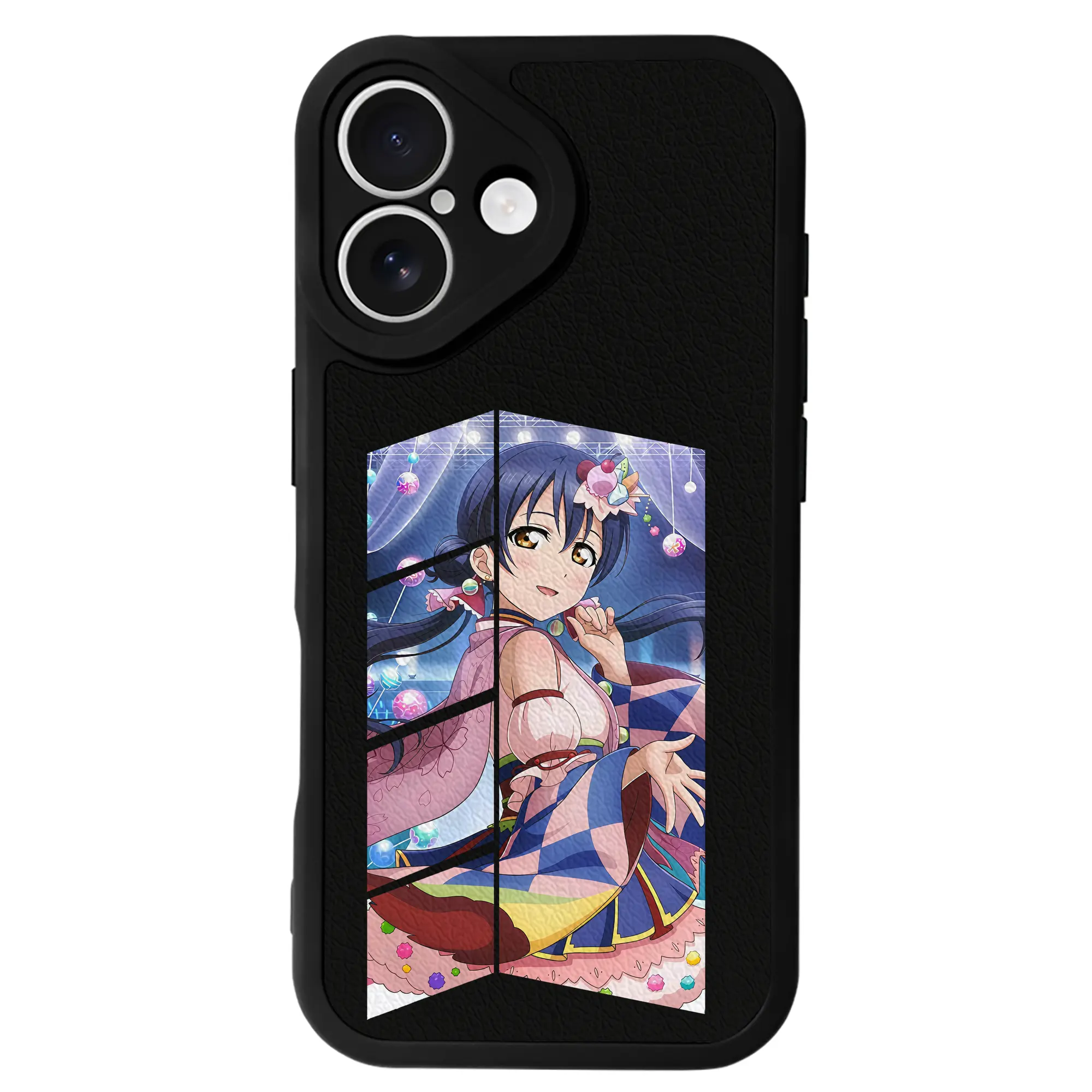 Love Live! グッズ,園田海未 - IPhone 16シリーズ対応 ・ シリコンスマホケース ・ レザー調 ・ 高精度フィット ・ 耐衝撃 ・ ワイヤレス充電対応 ・ 精密カット